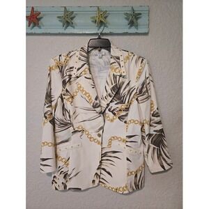 St. John Sport Chains Printed Suit Jacket